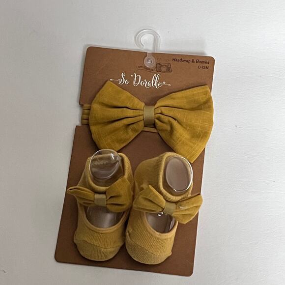 So'Dorable Baby Headwrap and Bootie Set New in Box Sz 0-12M - Picture 2 of 7